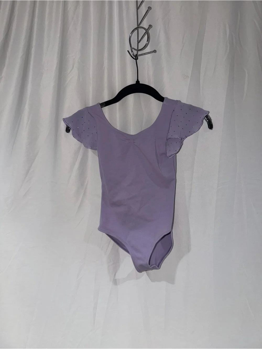 Bloch One Piece Dance Lilac Flutter Sleeve Kids One Piece Singlet Leotard 8-10